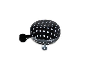 Basil Big Bell PolkaDot bicycle bell (black / white / multicoloured)