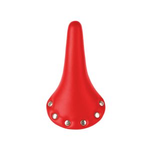 Messingschlager Bicycle saddle with rivets (red)