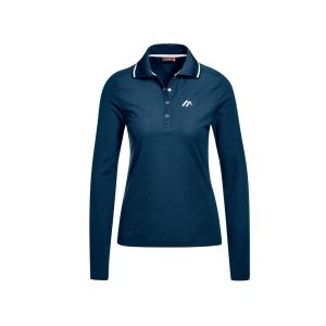 MAIER SPORTS Comfort Long Sleeve Polo Shirt women (blue)