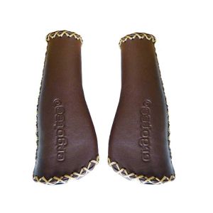 ergotec Kraton leather cover for bicycle grips (135/135 | brown)