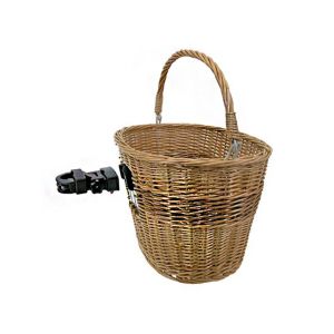 Messingschlager Bicycle basket with QR holder for stem shaft