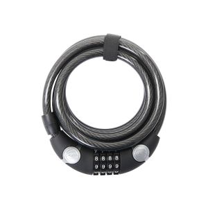 Contec EcoLoc combination spiral cable lock (185cmx12mm | black / grey)