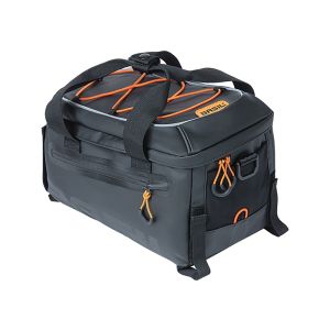 Basil Miles Tarpaulin Trunkbag carrier bag (7 litres | black / orange)