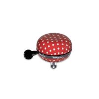 Basil Big Bell PolkaDot bicycle bell (white / red / multicoloured)