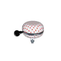 Basil Big Bell PolkaDot bicycle bell (white / multicoloured)